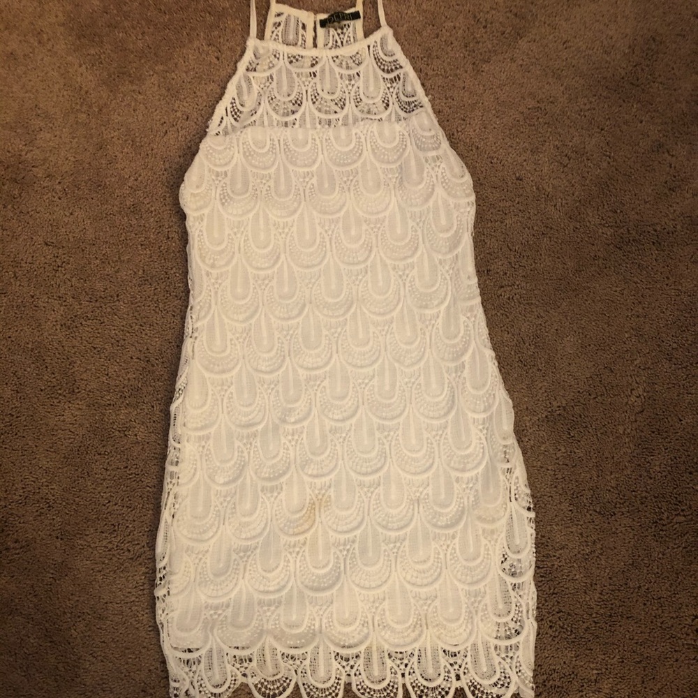 White crochet dress